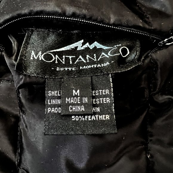 Down Feathers Filled Reversible Quilted Fur Trim Puffer Vest, Size M - Picture 15 of 16